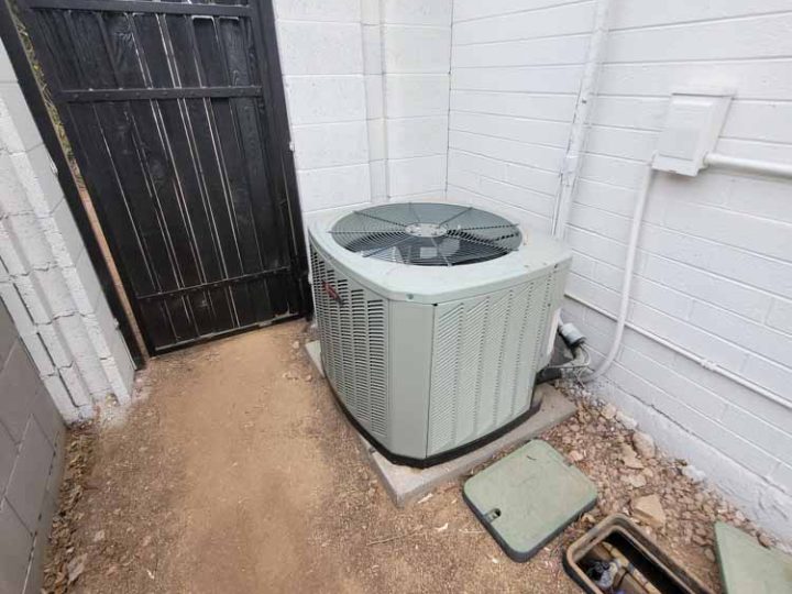 Air Conditioning System installed outside a residential building